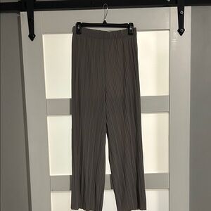 Elegant Taupe Wide Leg Women's Pants